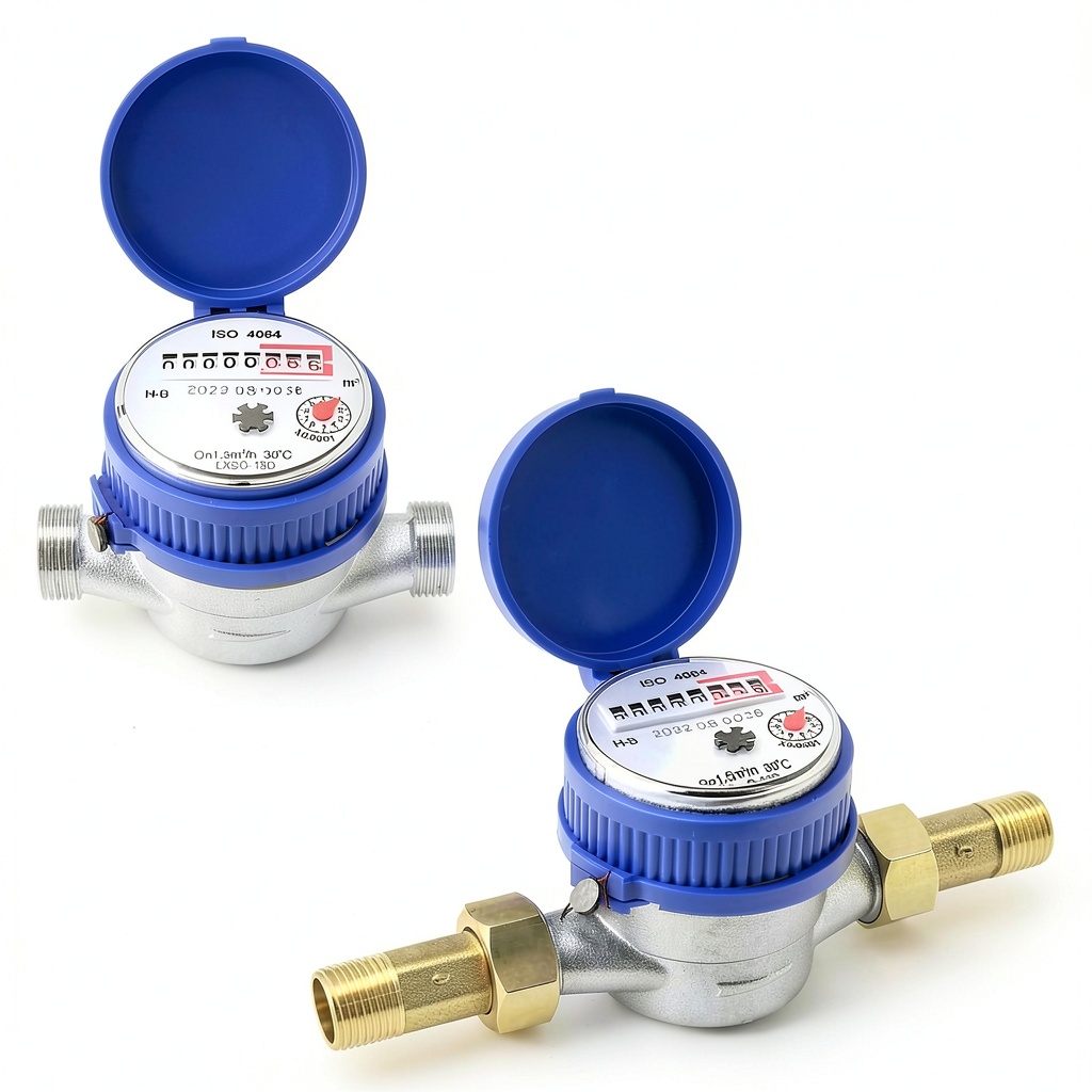 Installing QWORK Water Meter 2‑Pack 1/2