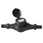 MeasureMan Flowmeter MW019 Multi‑Jet Brass/PVC 1/2‑3/4 Inch Water-0
