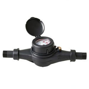 MeasureMan Flowmeter MW019 Multi‑Jet Brass/PVC 1/2‑3/4 Inch Water-0