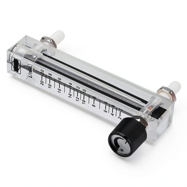 Walfront Acrylic Gas Flowmeter 0.6MPa Regulator with 8mm Barbs-8