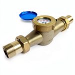 DAE MJ Horizontal Inline Flowmeter 0.75 Inch Hot Gallon Dial Up-0