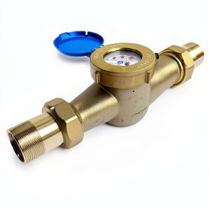 DAE MJ Horizontal Inline Flowmeter 0.75 Inch Hot Gallon Dial Up-0