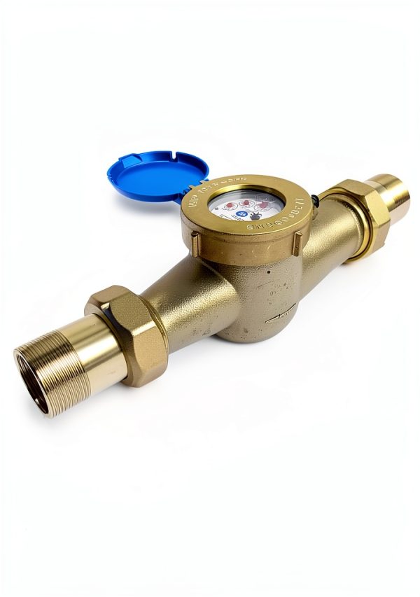 DAE MJ Horizontal Inline Flowmeter 0.75 Inch Hot Gallon Dial Up-0
