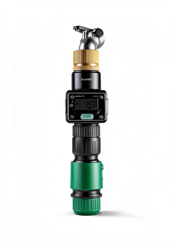Rainpoint Water Flow Meter B-006 Brass Garden Hose Timer LCD-5