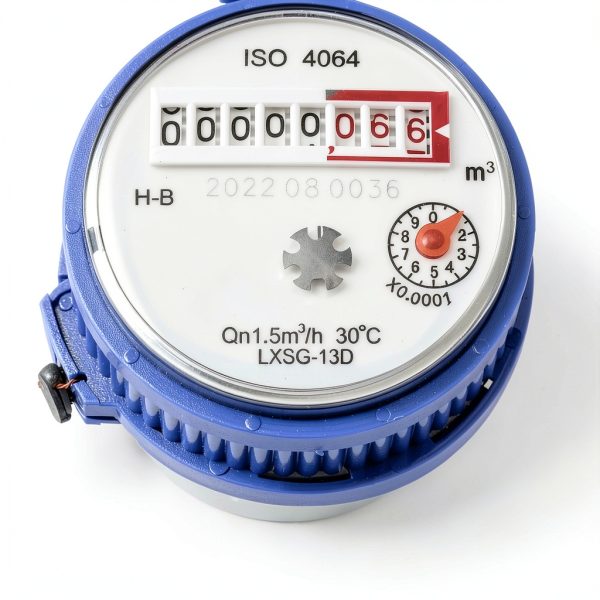 QWORK Water Meter 2‑Pack 1/2" BSPT with Dial Pulse Output for Home-3
