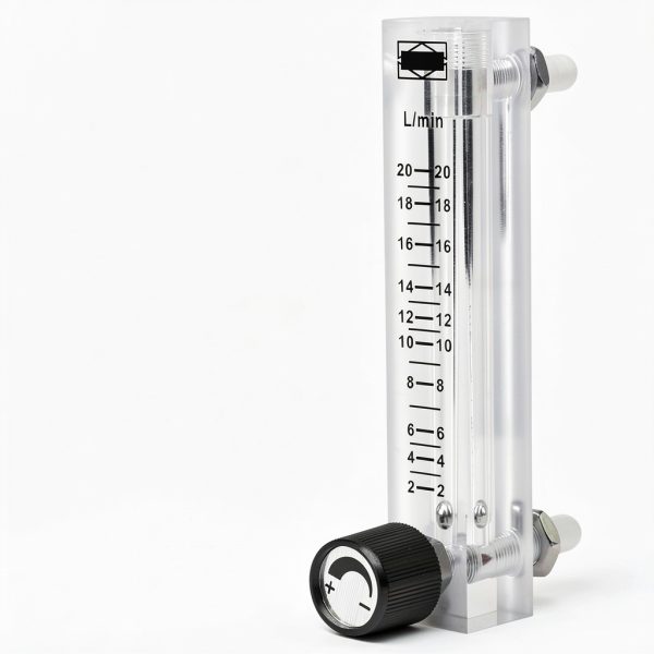 Walfront Acrylic Gas Flowmeter 0.6MPa Regulator with 8mm Barbs-2