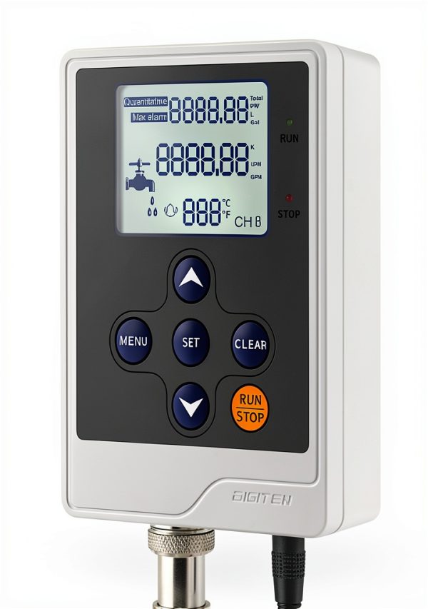 DIGITEN Flow Meter Controller with Dual 0.5in G‑Connector, Real‑Time-1