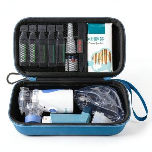 Elonbo Portable Nebulizer Carrying Case L85L PU Leather EVA Travel Bag-0
