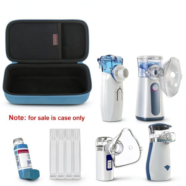 Elonbo Portable Nebulizer Carrying Case L85L PU Leather EVA Travel Bag-1