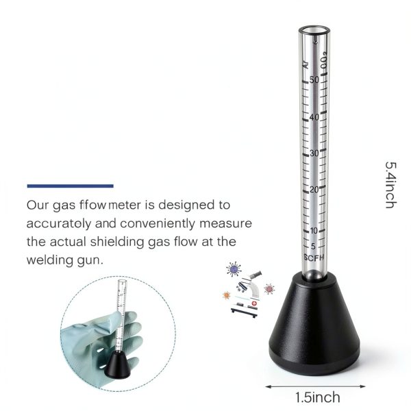 Saysurey 4‑Pack Gas Flow Meter for MIG/TIG – Clip‑On Argon CO2-1
