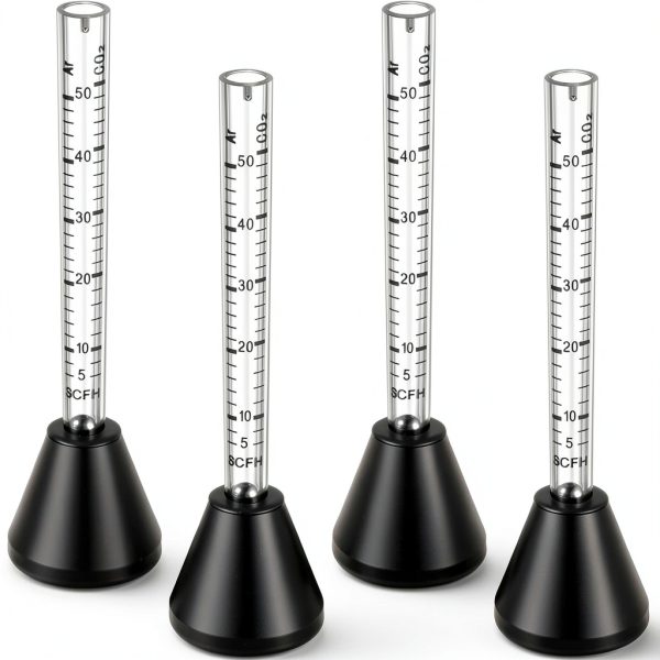 Saysurey 4‑Pack Gas Flow Meter for MIG/TIG – Clip‑On Argon CO2-0