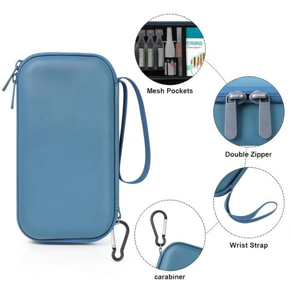 Elonbo Portable Nebulizer Carrying Case L85L PU Leather EVA Travel Bag-3