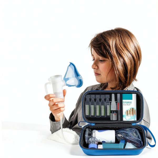 Elonbo Portable Nebulizer Carrying Case L85L PU Leather EVA Travel Bag-6