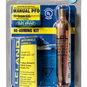 Leland 840AMU-Manual PFD Rearming Kit with 33g CO2 Cylinder Brass-0