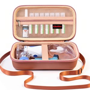 Elonbo Carrying Case for Handheld Inhaler Nebulizer Rose Gold JD-0