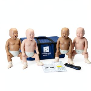 PRESTAN 4-Pack of Infant CPR Manikins with Compression Rate Monitors by Prestan, Medium Skin Tone and Dark Skin Tone-0
